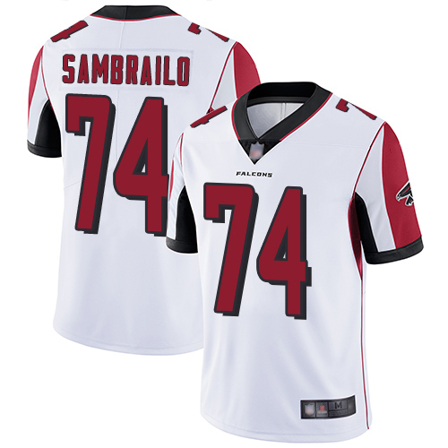 Atlanta Falcons Limited White Men Ty Sambrailo Road Jersey NFL Football 74 Vapor Untouchable